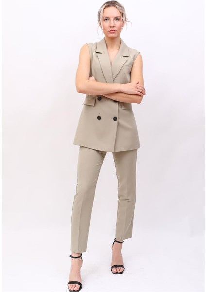 Blazer Yelek & Boru Paça Pantolon-Bambu indirimleri