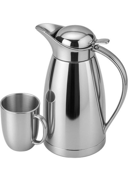 1.2 Lt - Termos Seti - Çelik Bardaklı - 1 Bardaklı - Square