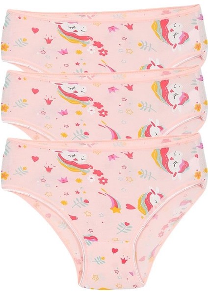 Modaserdem Akbeniz Kız Çocuk 3'lü Pembe Külot