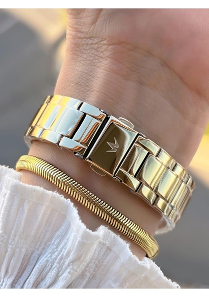 2 Yıl Garantili Çelik Kordon 5 Atm Suya Dayanıklı Kadın Kol Saati+Bileklik BYW.1153.01 modelleri