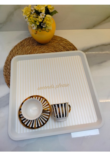 Mdk Sarı Vagony Kare Tepsi