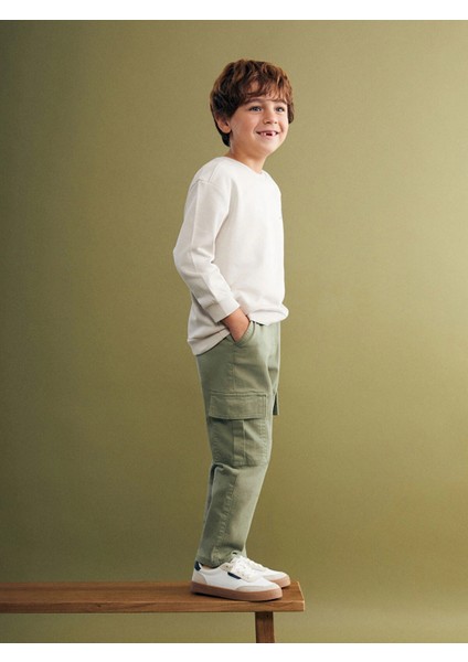 Lcw Kids Yeşil Beli Lastikli Erkek Çocuk Kargo Pantolon fiyatları