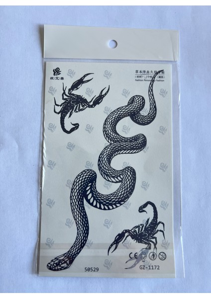 Yılan 18X11 cm Yarı Kalıcı Geçici Dövme