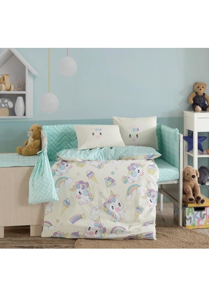 Mila Krem Poplin Bebek Nev Takımı