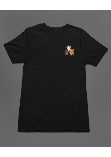 The Aristocats Toulouse Berlioz Marie Sevimli Kedi Unisex Tişört T-Shirt