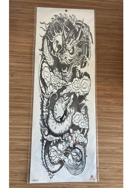 Dragon 1 Hafta Kalıcı Tam Kol Bacak Yapıştırma Geçici Dövme 46 cm