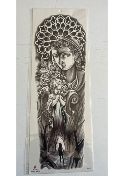 Anne ve Bebek 1 Hafta Kalıcı Tam Kol Kaplama Bacak Yapıştırma Geçici Dövme 46 cm