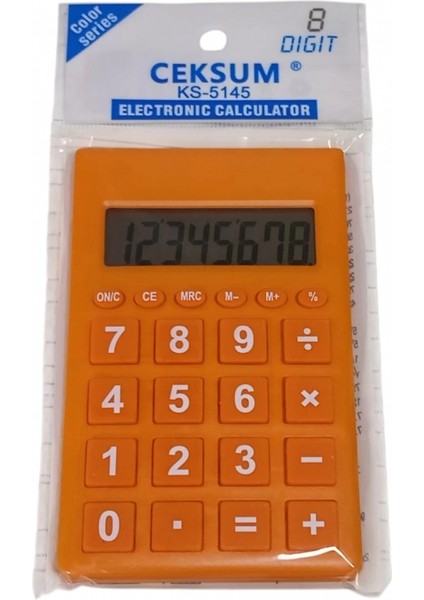 Cep Tipi 8 Hane Hesap Makinesi ( Turuncu)