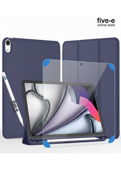 Apple iPad 10. Nesil 10.9 (2022) Kılıf Ekran Koruyucu ve Stylus Kalemli 3'ü 1 Arada Full Gear Set A2696 A2757 A2777 A3162