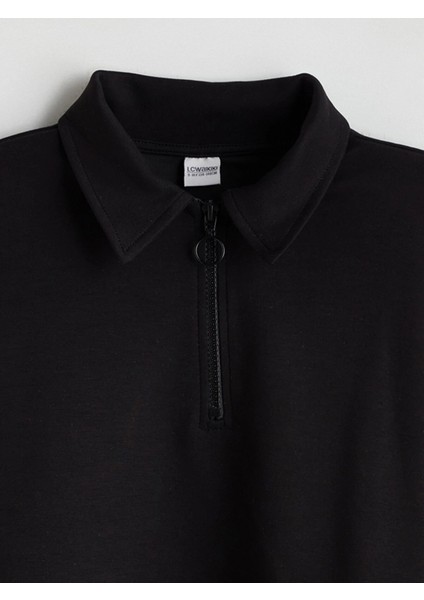 Lcw Kids Siyah Polo Yaka Kız Çocuk Sweatshirt ve Pantolon indirimleri