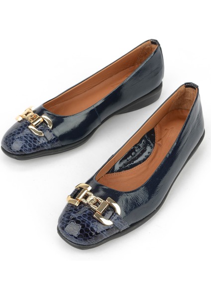 , Kadın Hakiki Deri Babet 1531050Z26142208K Lacivert