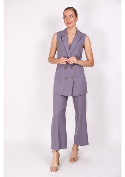 Midi Boy Klasik Yelek & Bol Paça Pantolon-Antrasit fırsatları