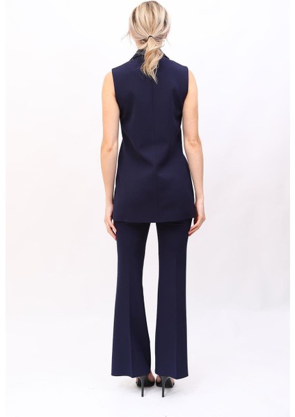 Midi Boy Klasik Yelek & Ispanyol Paça Pantolon-Lacivert modelleri