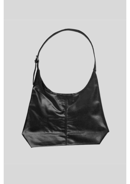 Kadın Siyah Omuz Çantası Yumuşak Iç ve Dış Dokulu Kaliteli Işçilik ve Yumuşak Suni Deri El Çantası