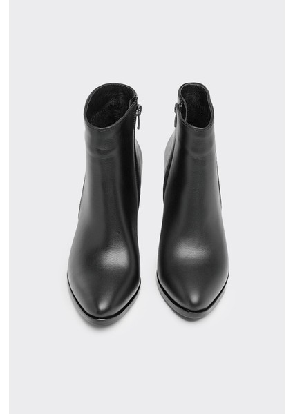 Hakiki Deri Topuklu Kadın Klasik Bot modelleri