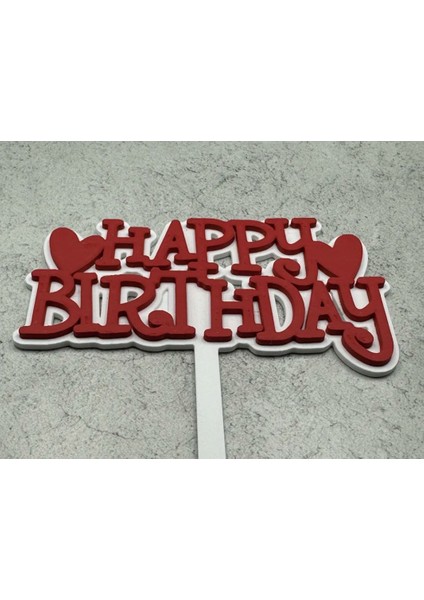 Kalpli Happy Birthday Pasta Süsü PLASTIK.14CM fiyatları