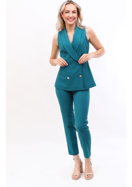 Abiye Yelek & Boru Paça Pantolon Takım-Petrol fiyatları