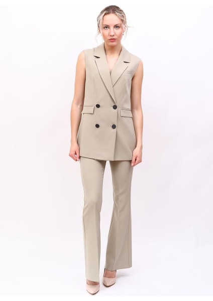 Blazer Yelek & Ispanyol Paça Pantolon-Bambu fiyatları