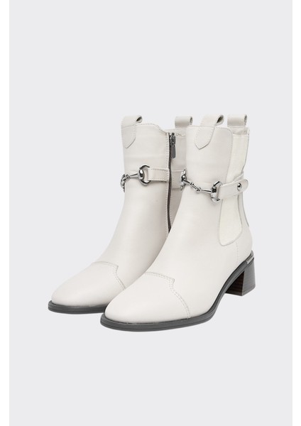 Fermuarlı Tokalı Hakiki Deri Kadın Bot fiyatları