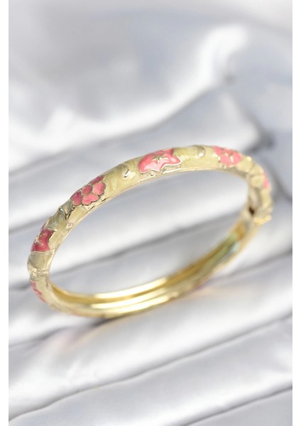 Bfs Yeşil Krem Renk Detaylı Mineli Kelepçe