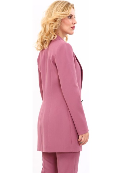 Erkek Yaka Kuruvaze Uzun Ceket-Rose fırsatları