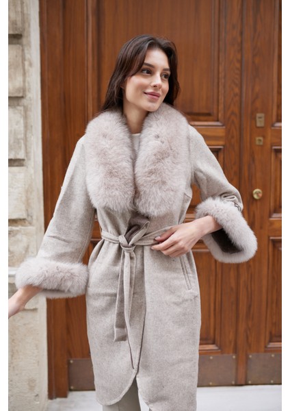 Nuvoria Alpaça Lama Hakiki Deri Kaban