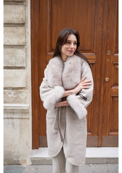 Nuvoria Alpaça Lama Hakiki Deri Kaban fırsatları