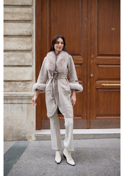 Nuvoria Alpaça Lama Hakiki Deri Kaban