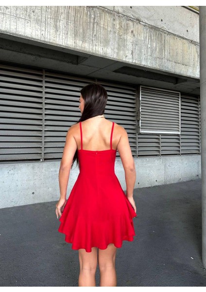 Ip Askılı Prenses Model Elbise Kırmızı 583252 modelleri