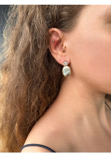 Doğal Taş Detaylı El Yapımı Özel Tasarım Küpe fiyatları