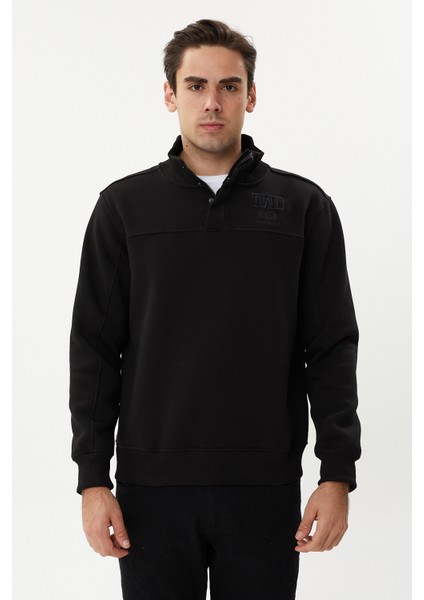 Esw 2898 Dik Yaka Yarım Fermuar Erkek Kalın Sweat