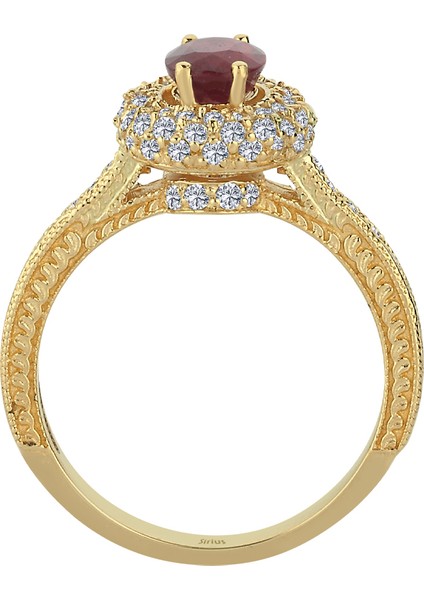 Oval Yakut Taşlı Roselia Yüzük 0404R0411 modelleri