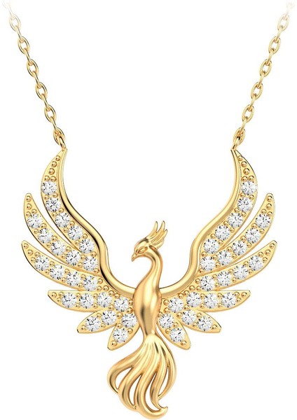 Anka Kuşu Premium Hediye Kutulu Gümüş Kolye indirimleri
