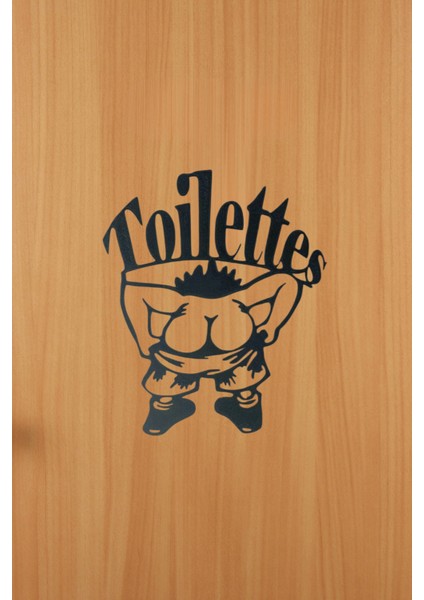Dekor Tuvalet Wc Eğlenceli Dekorasyon 25 x 20 cm ( Büyük Boy )