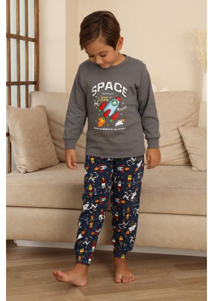Krm Baskılı Kız Çocuk Pijama takımı - Gri fırsatları