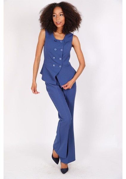 Aller Yelek & Ispanyol Paça Pantolon Takım-Indigo indirimleri