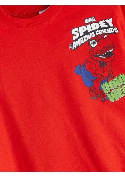 Yeni Sezon Bisiklet Yaka Spider-Man Baskılı Erkek Çocuk Tişört modelleri