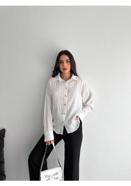 Çizgili Oversize Gömlek fiyatları