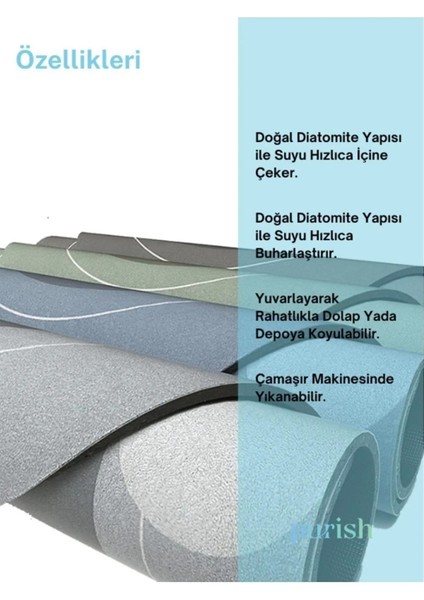 Yumuşak Su Emici Banyo Paspası, Kaymaz Taban, Siyah Renk indirimleri