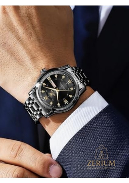 Black Diamond Ipx7 Suya Dayanıklı Takvimli Çelik Quartz Premıum Erkek Saat fiyatları