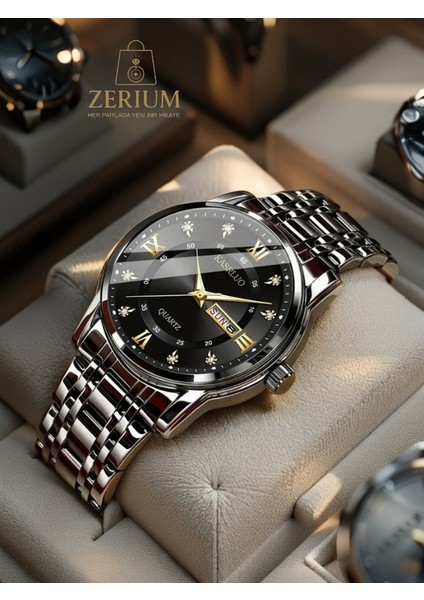Black Diamond Ipx7 Suya Dayanıklı Takvimli Çelik Quartz Premıum Erkek Saat indirimleri