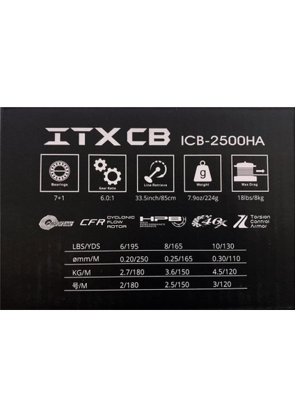Itx Cb ICB-2500HA 7+1bb Spin Olta Makinesi modelleri