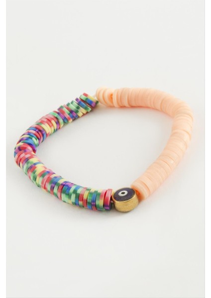 Wizard Nazar Fimo Boncuk Bileklik-Renkli fiyatları