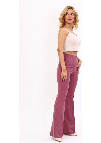 Ispanyol Paça Pantolon-Rose fırsatları
