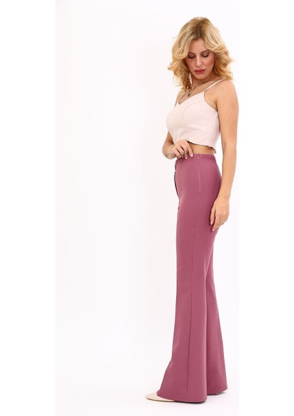 Ispanyol Paça Pantolon-Rose indirimleri