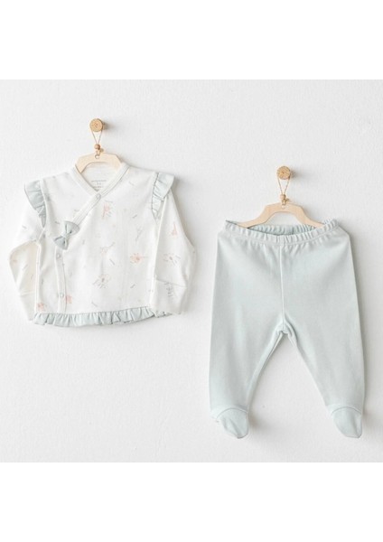 Andywawa AC25508 Sıde Snap Set Love Family 2'li Zıbın Set Mint