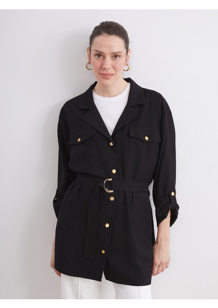 Yeni Sezon Beli Kemerli Kadın Ceket modelleri