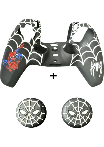 Ps5 Dualsense Spider-Man Koruyucu Silikon Kılıf + Analog Silikon Koruyucu
