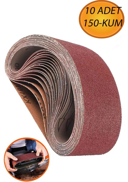 Bro Sonsuz Bant 150 Kum Tank Palet Zımpara Kağıdı 75 x 533 mm (10 Adet)
