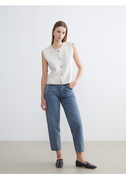 Yeni Sezon Bisiklet Yaka Kadın Triko Yelek fiyatları